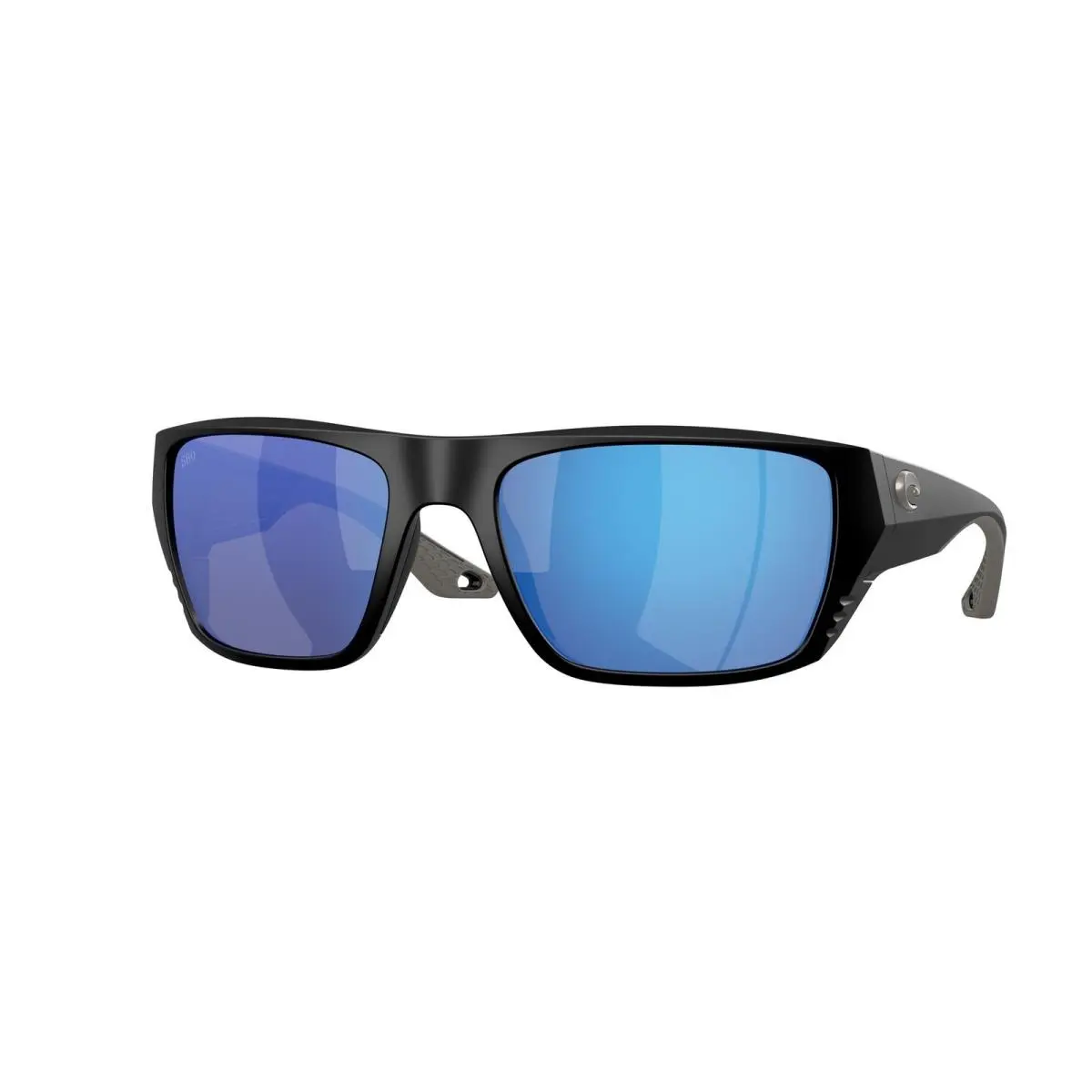Costa Del Mar Finlet Matte Black w Polarized Blue Mirror Glass 580G Lens Suns