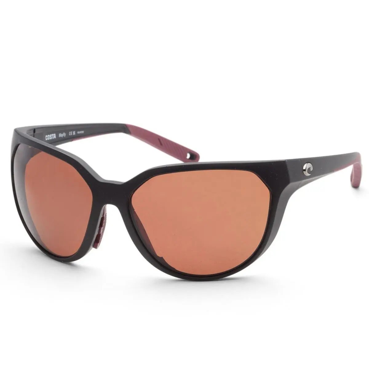 Costa Del Mar Women`s Mayfly 58mm Black Polarized Sunglasses 6S9110-911003-58 - Frame: Black, Lens: Brown, Other Frame: Matte Black