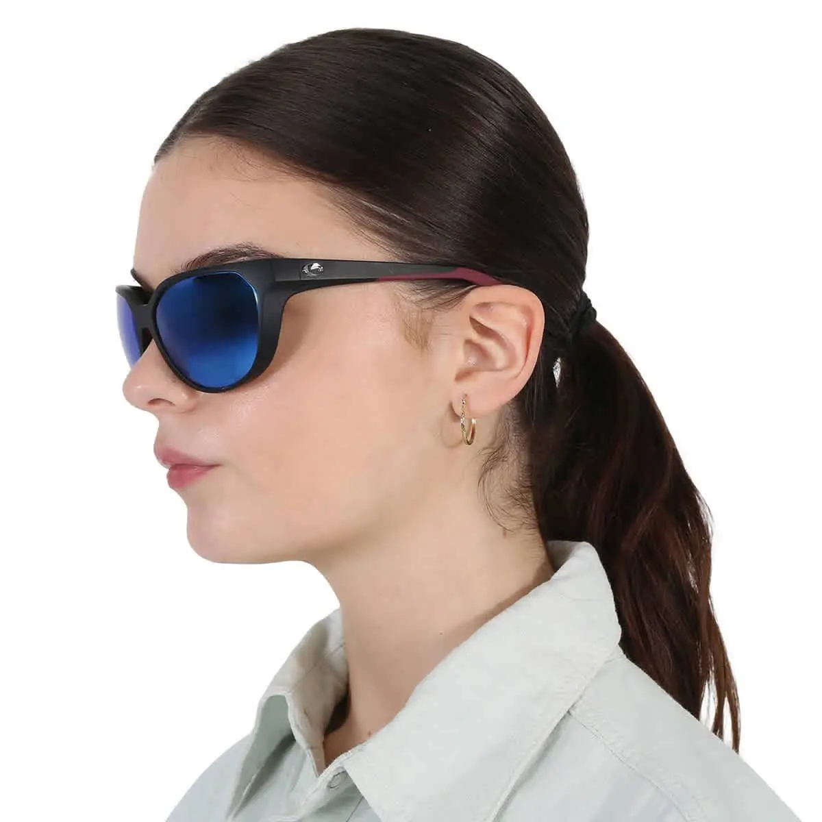 Costa Del Mar Women`s Mayfly 58mm Black Polarized Sunglasses 6S9110-911001-58 - Frame: Black, Lens: Blue, Other Frame: Matte Black
