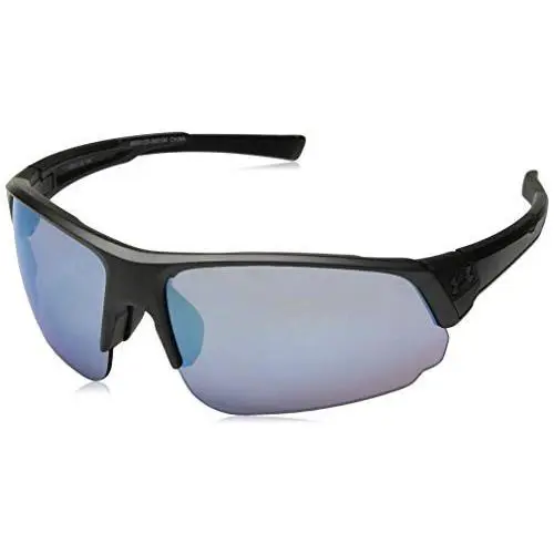 Under Armour R1150 Mens Gray / Tuned Baseball Lens Changeup Dual Sunglasses 67mm - Frame: Black, Lens: Blue