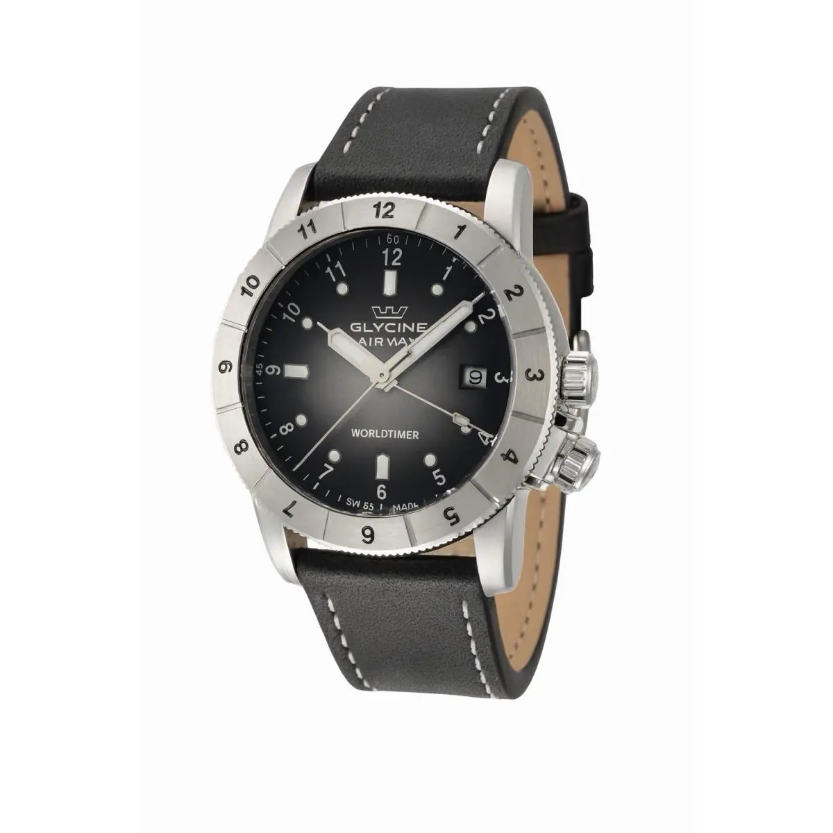 Men`s Airman Worldtimer Quartz 42mm Watch GL1023 by Glycine
