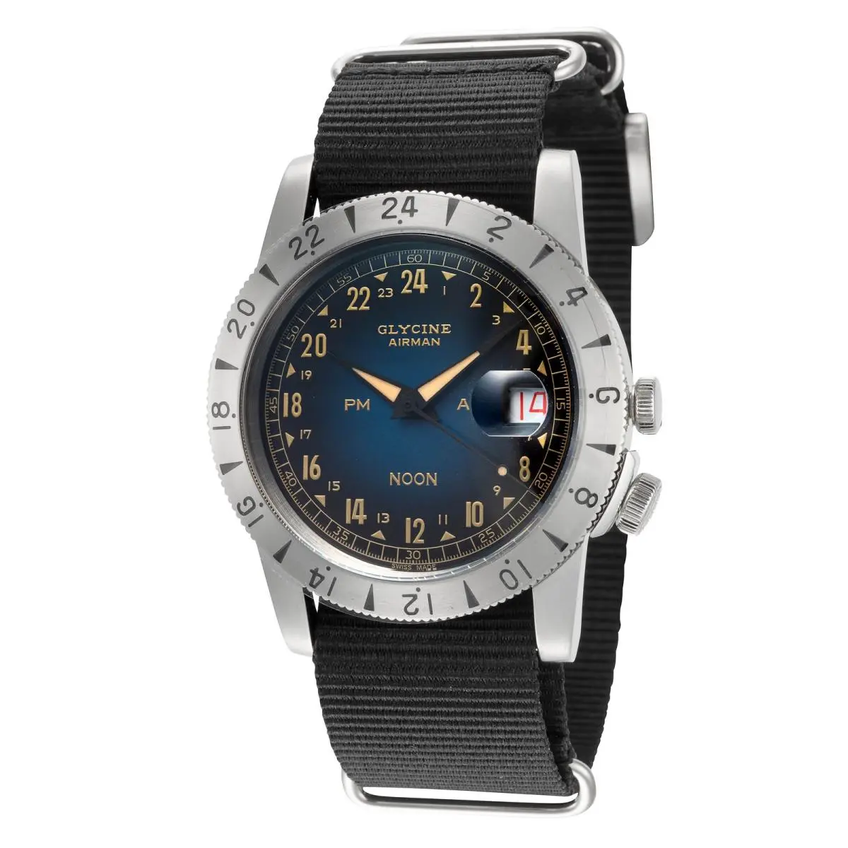 Glycine Men`s Airman Vintage Noon Purist 40mm Automatic Watch GL0477