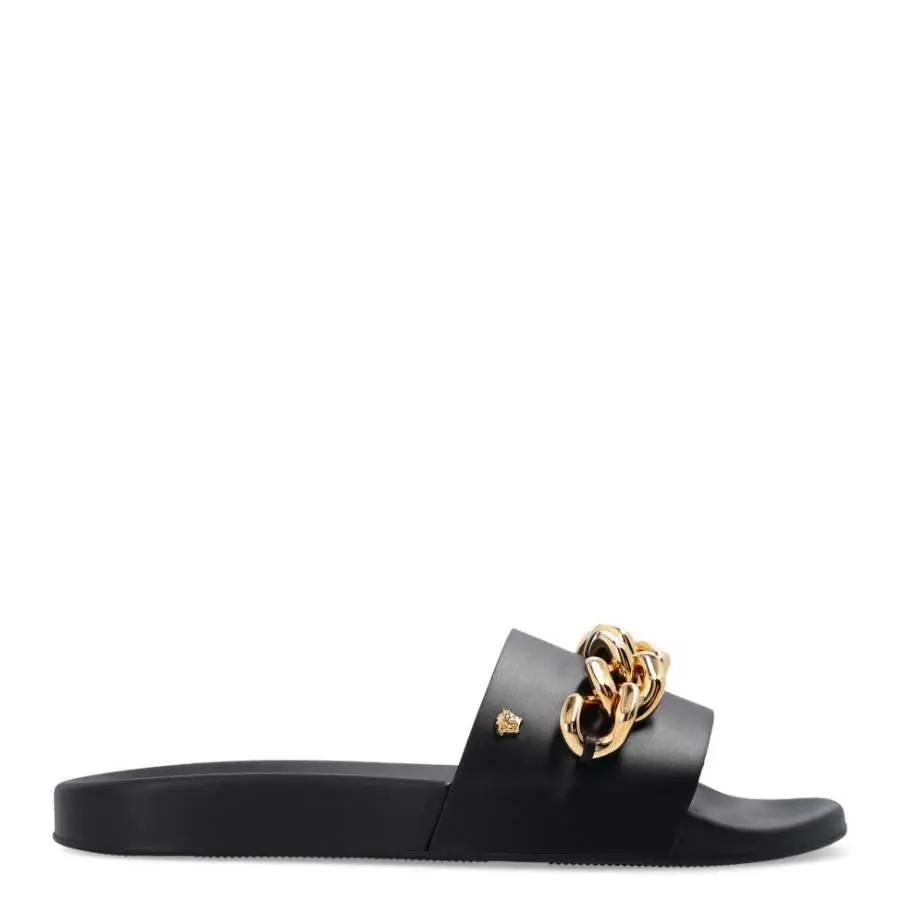 Versace Medusa Chain Leather Slides