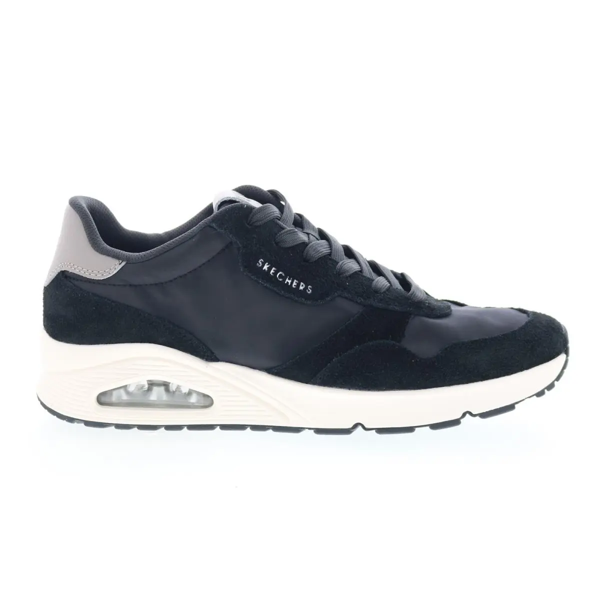 Skechers Uno - Vintage Dayz 183053-BLK Mens Black Lifestyle Sneakers Shoes
