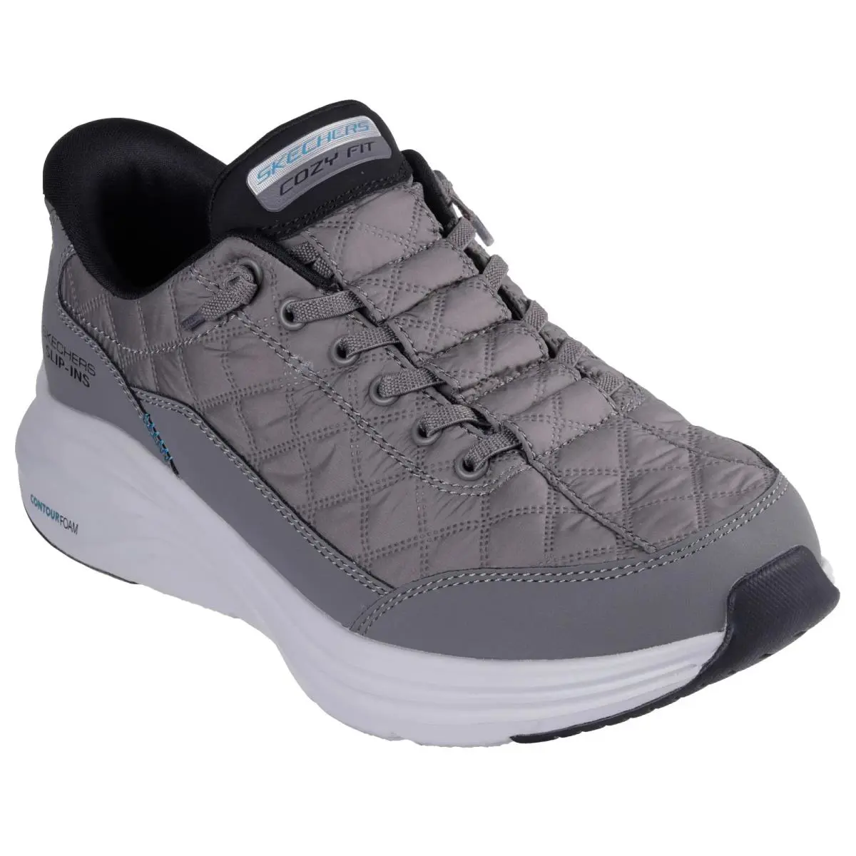 Skechers Shoes Men Slip Ins Cozy Fit Memory Foam Comfort Casual Charcoal 232619 - Charcoal