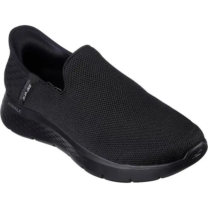 Skechers Shoes Slip Ins Go Walk Men Black Slipon Soft Memory Foam Comfort 216491 - Black