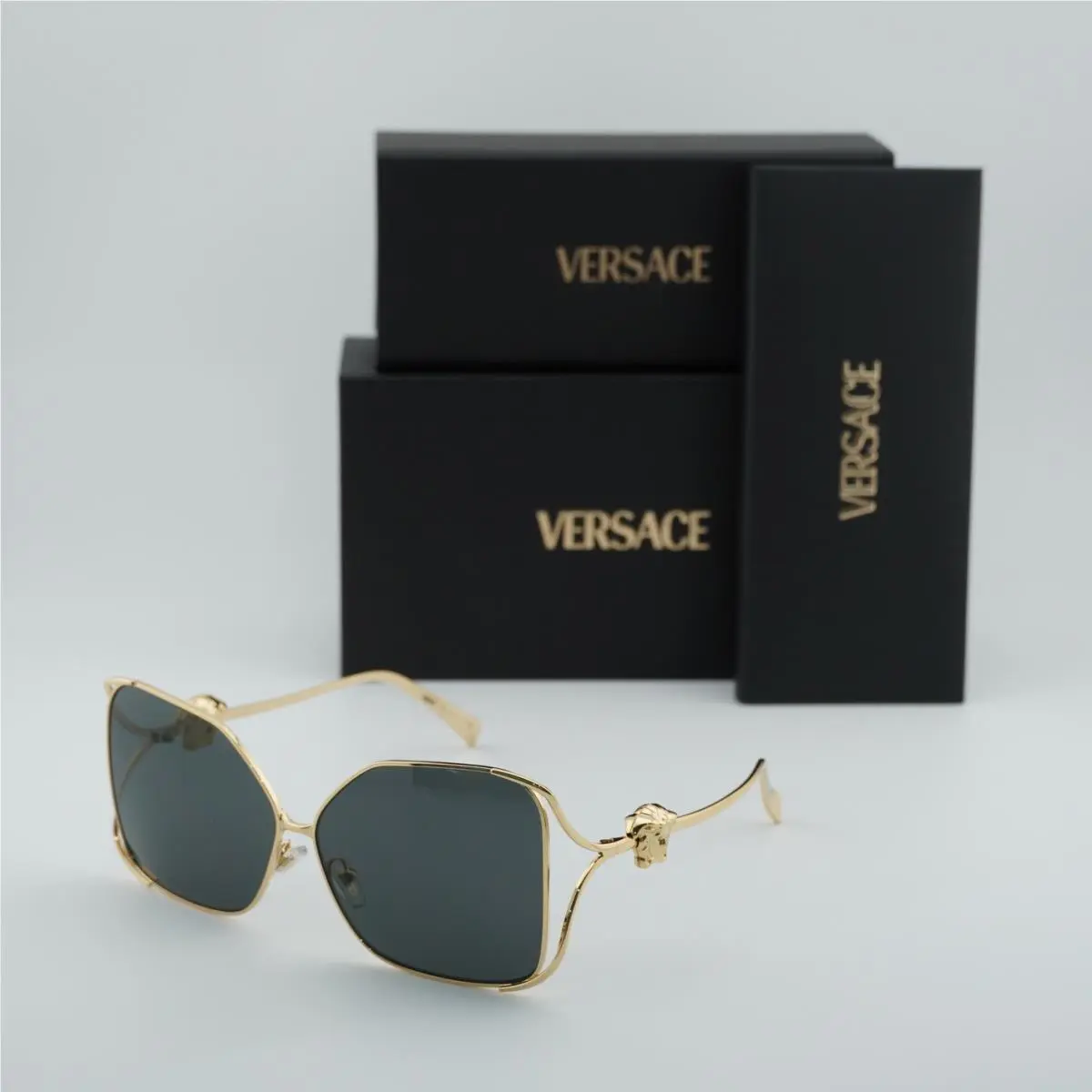 VE2288 100287 Gold/dark Grey 62-11-130 Sunglasses by Versace