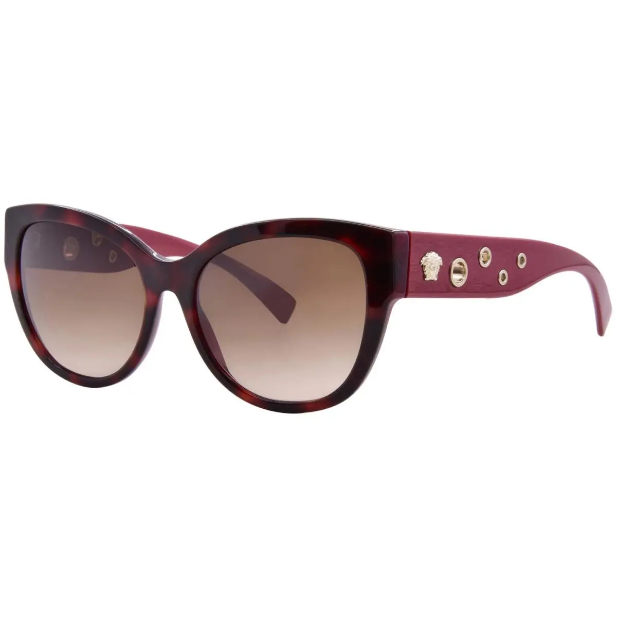 Versace VE4314 518413 Sunglasses Women`s Havana Bordeaux/brown Gradient 56mm