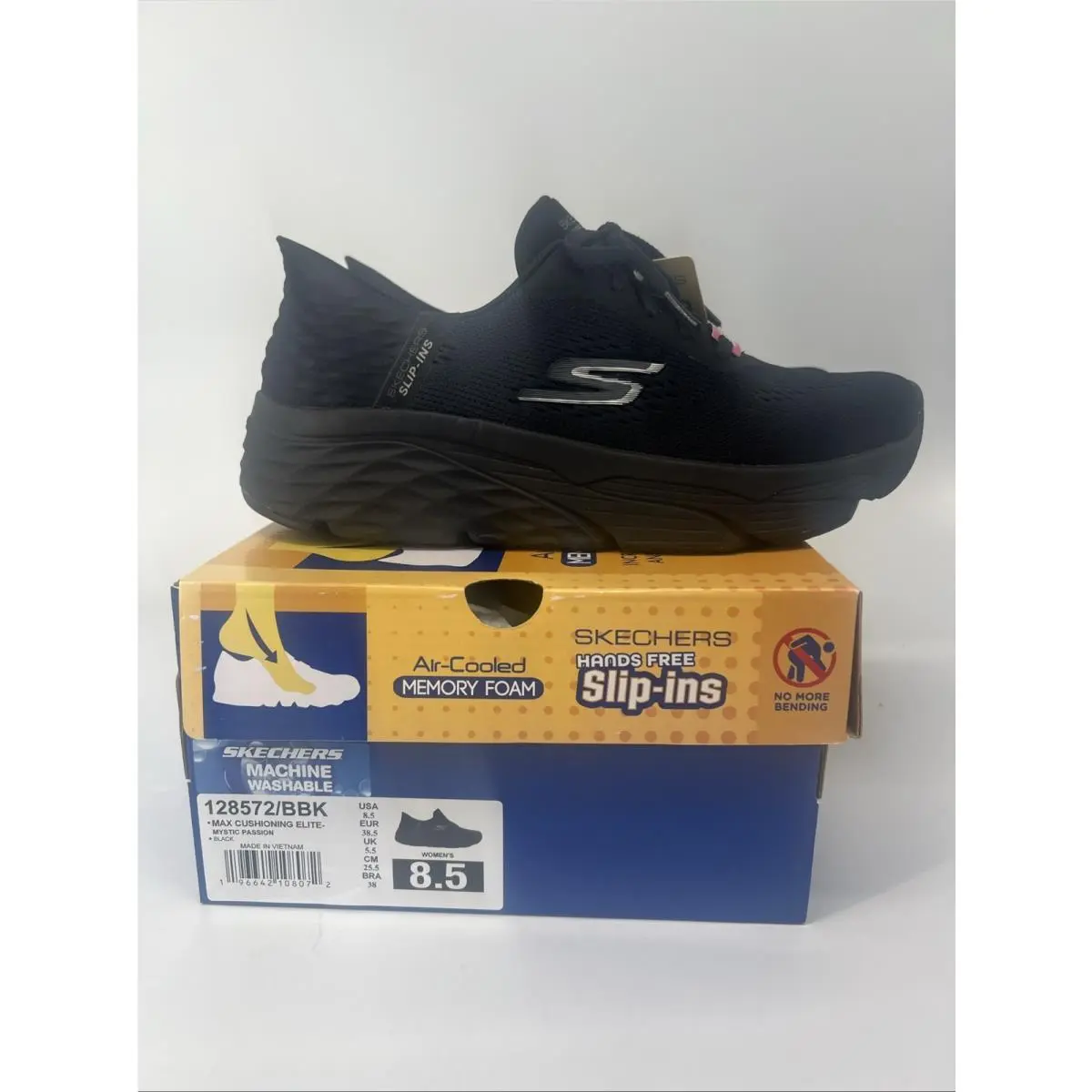Skechers Women’s Size8.5 Usa Eur38.5 Uk5.5 Black Hands Free Slip-ins Memory Foam