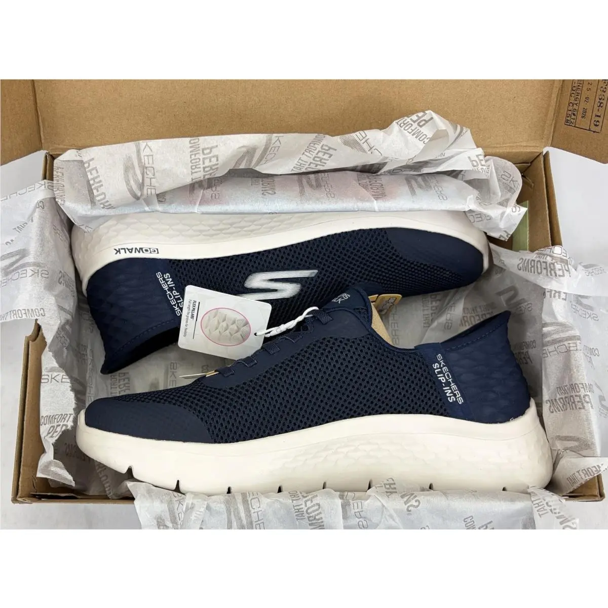 Skechers shoes - Skechers Go Walk Flex-Grand Entry - 124836 NVW - Navy and white (UPC: 197627451251) 9