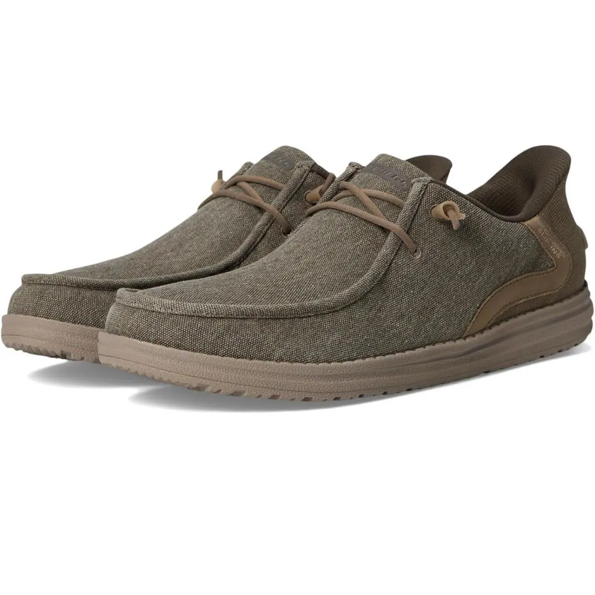 Skechers Melson Raymon Slip On Classic Fit Shoes Khaki Men`s Size 9 / 66387/KHK - Brown, Manufacturer: Khaki