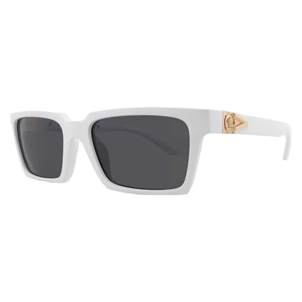 Versace Dark Grey Rectangular Men`s Sunglasses VE4490U 314/87 55 VE4490U 314/87