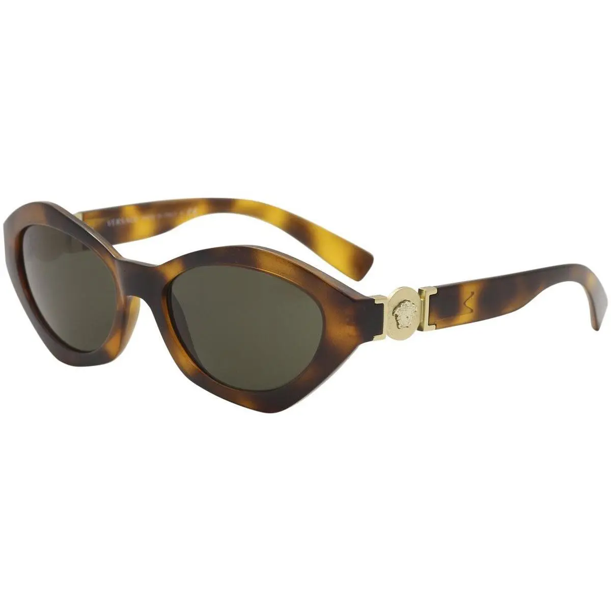 Versace Women`s VE4334 VE/4334 511971 Havana Oval Sunglasses 54mm
