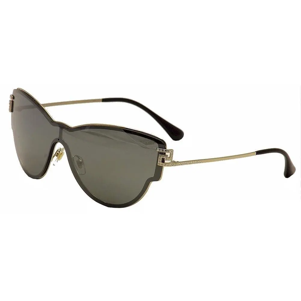 2172B 2172/B 1252/6G Pale Gold/black/rhinestone Shield Sunglasses 42mm by Versace