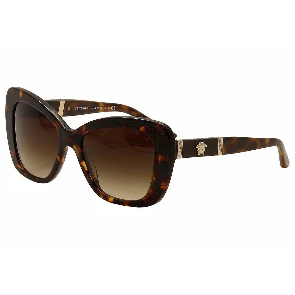 Versace VE4305Q VE/4305/Q 5148/13 Havana/brown/gold Butterfly Sunglasses 54mm
