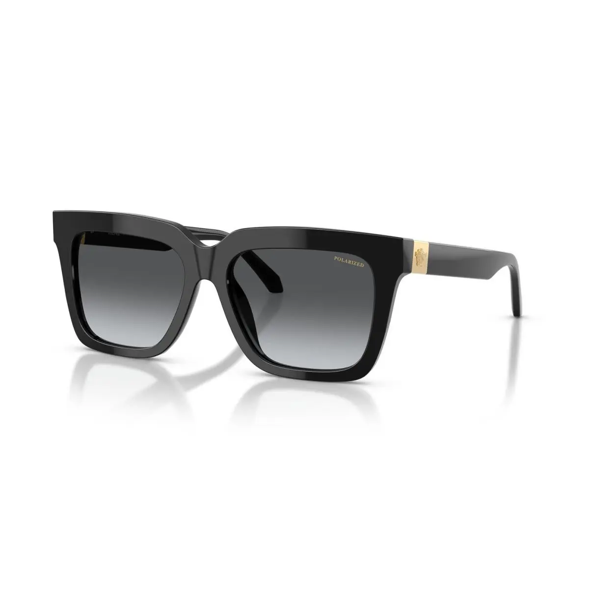 VE4498 GB1/T3 Sunglasses 55mm Black / Dark Grey Gradient Polarized Lens by Versace