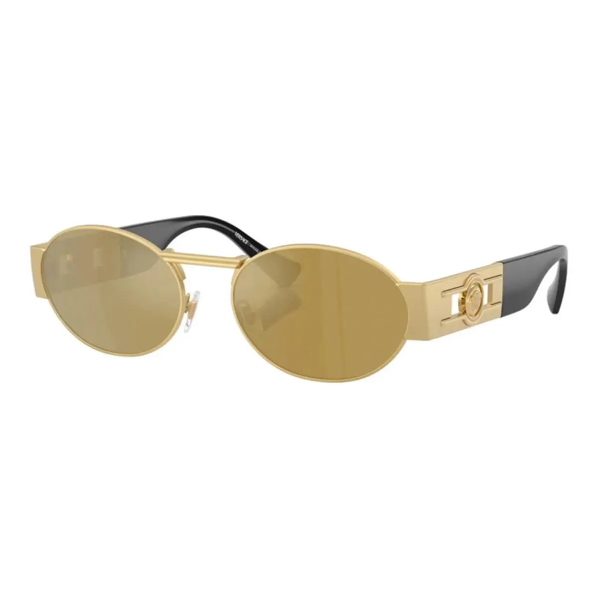 VE2264 10025A Oval Gold/brown Gold Mirror 56 mm Men`s Sunglasses Frame by Versace