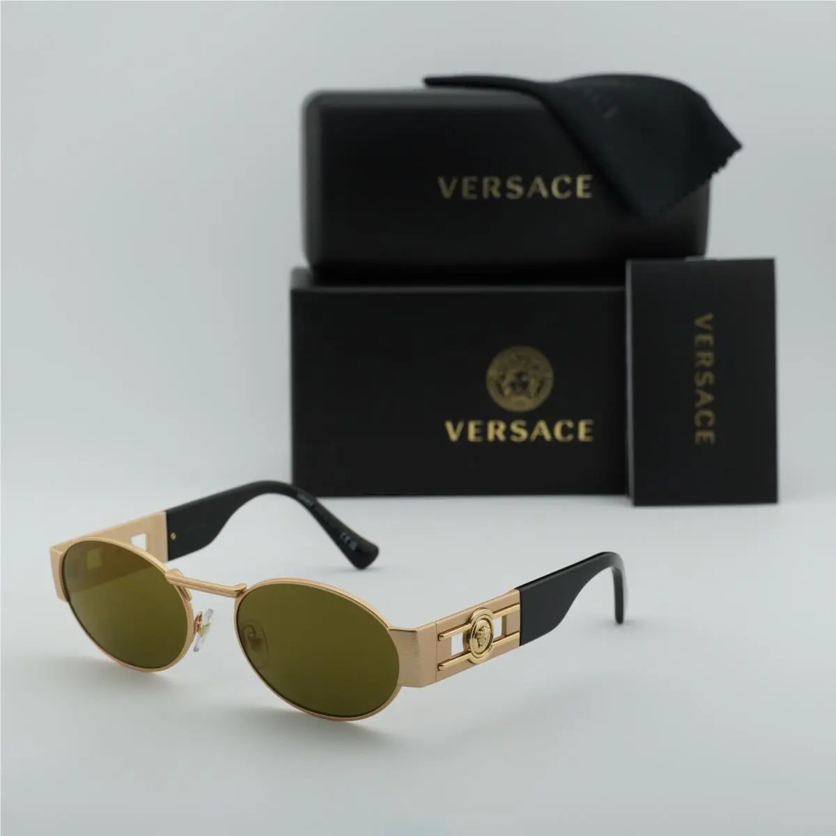 Versace VE2264 10025A Gold/brown Gold Mirror 56-18-140 Sunglasses