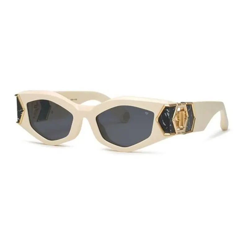 Philipp Plein SPP136M 5206K6 Shiny Beige/dark Grey 52-20-135 Sunglasses