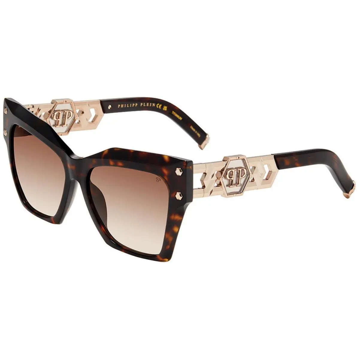Philipp Plein SPP175S Dark Havana 0722 Sunglasses