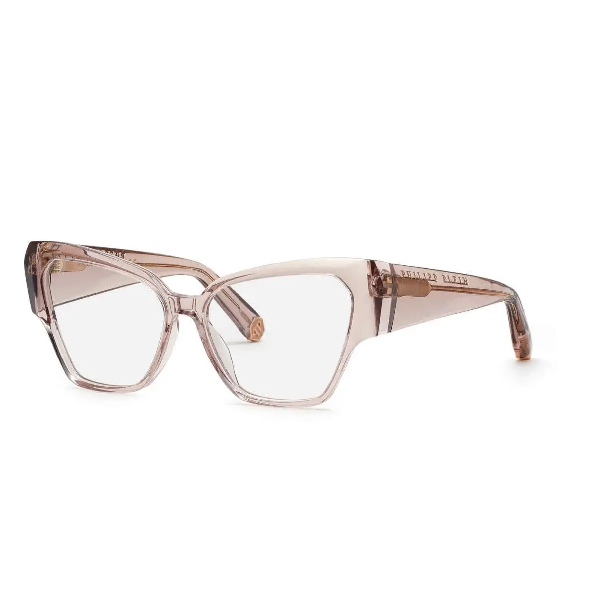 Philipp Plein Vpp 100 Transparent Beige 07t1 Size 55 Sunglasses