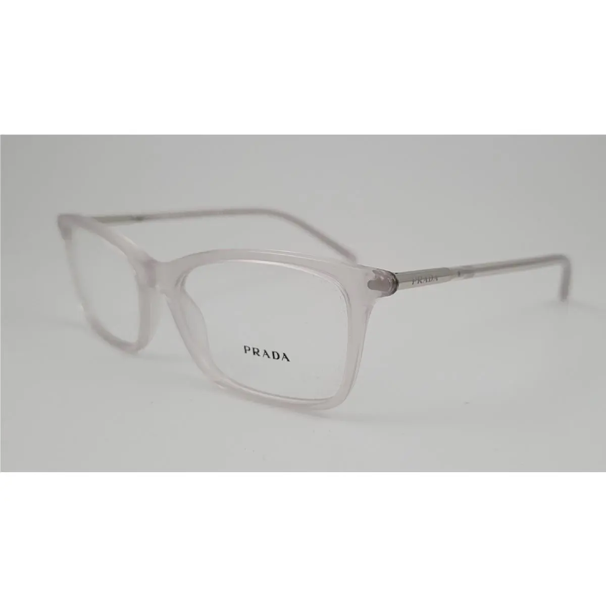 Prada Eyeglasses Vpr 16W Color TWH-1O1 Clear Silver Size 54 Women`s Cat Eye