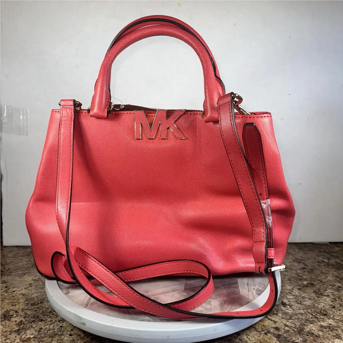 Michael Kors Florence Medium Satchel Leather IN Watermelon