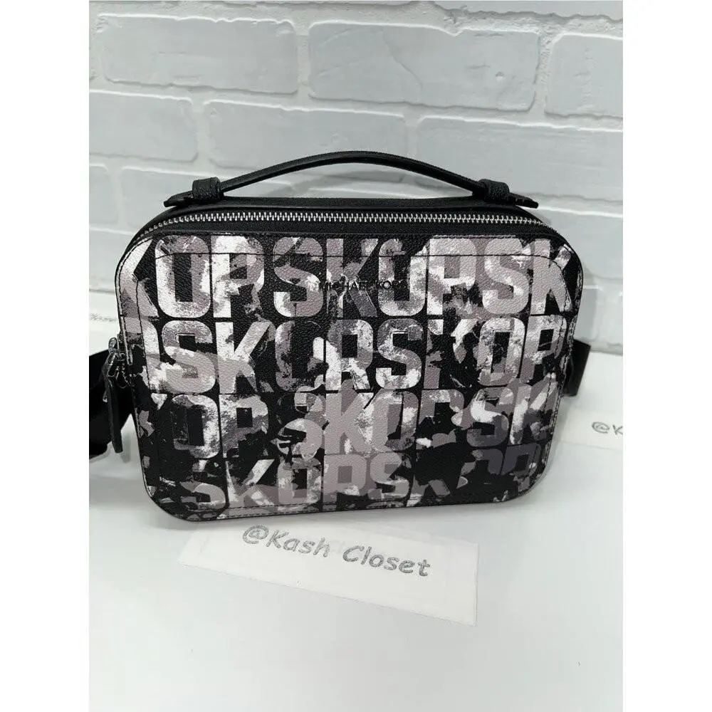Michael Kors Crossbody Cooper Bag EW Map Unisex Purse Black