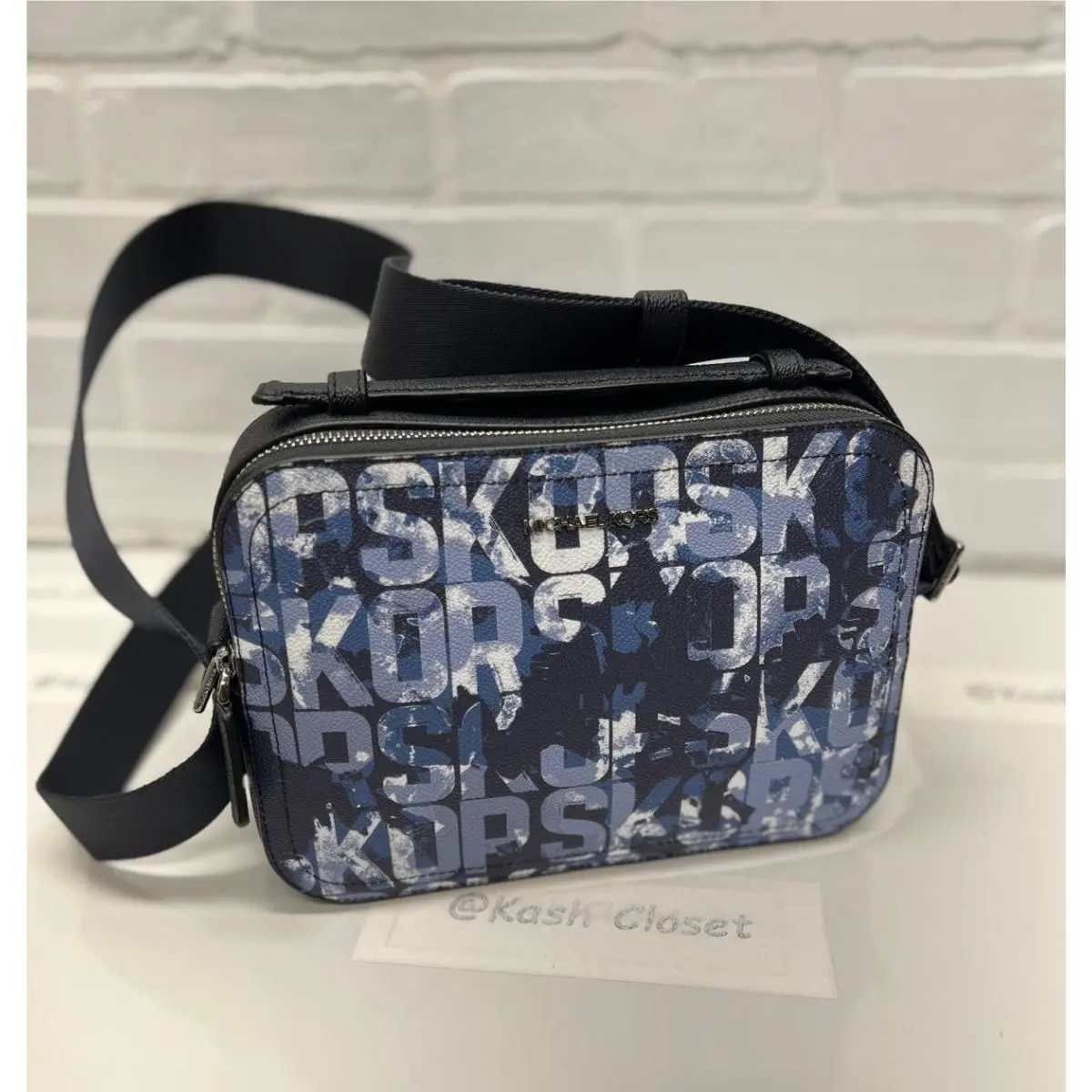 Michael Kors Cooper Crossbody Bag Unisex Purse EW Map Admiral