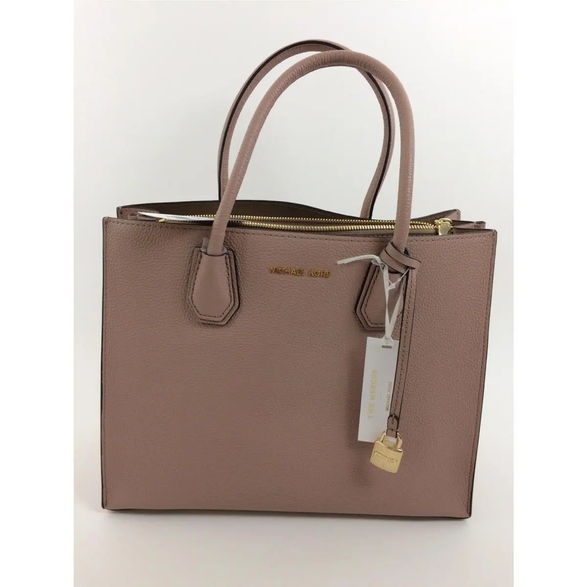 Michael Kors Studio Mercer LG Leather Convertible Tote Fawn