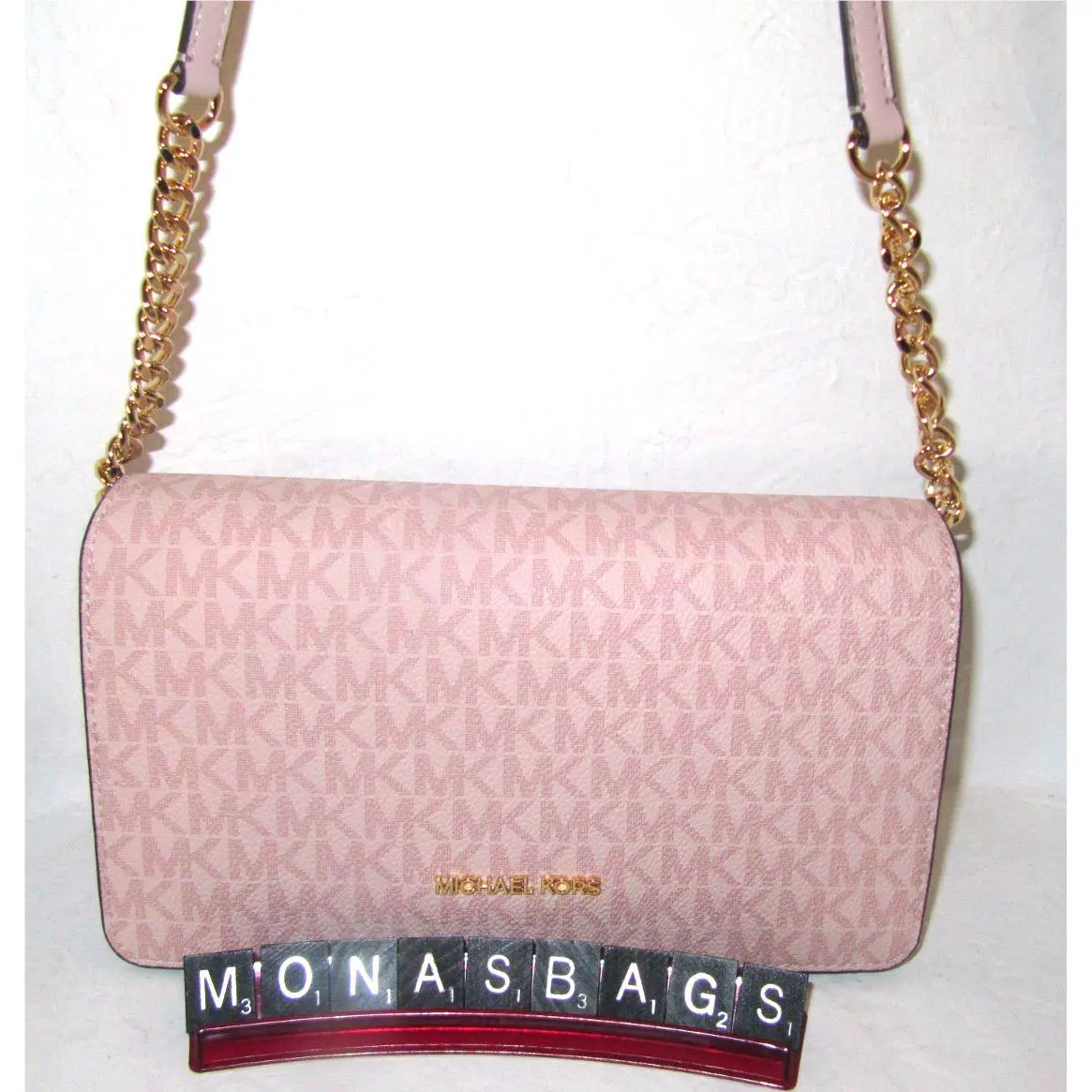 Jet Set Travel Medium Full Flap Powder Blush Crossbody Bag by Michael Kors