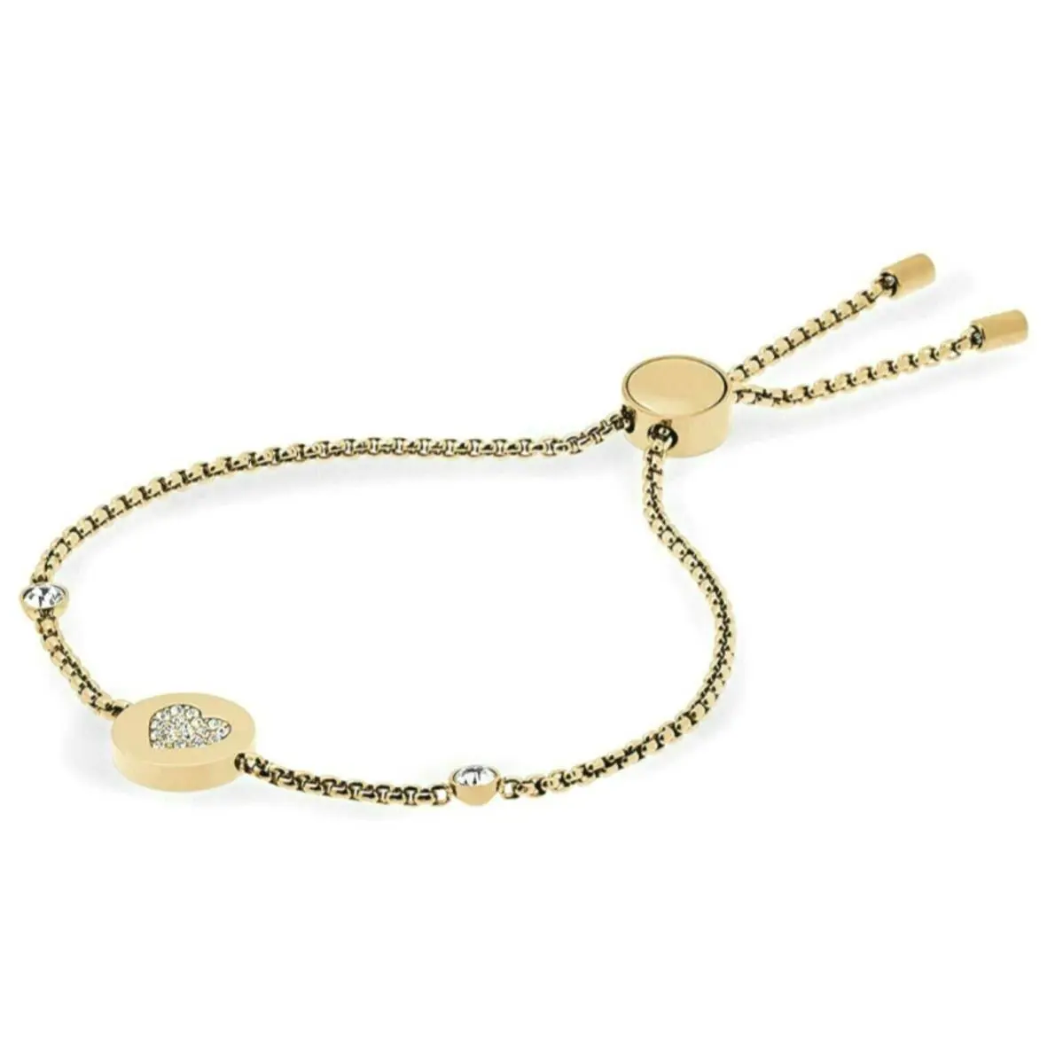 Michael Kors MKJ5043710 Gold Tone Women Stainless Steel Crystal Accents Bracelet