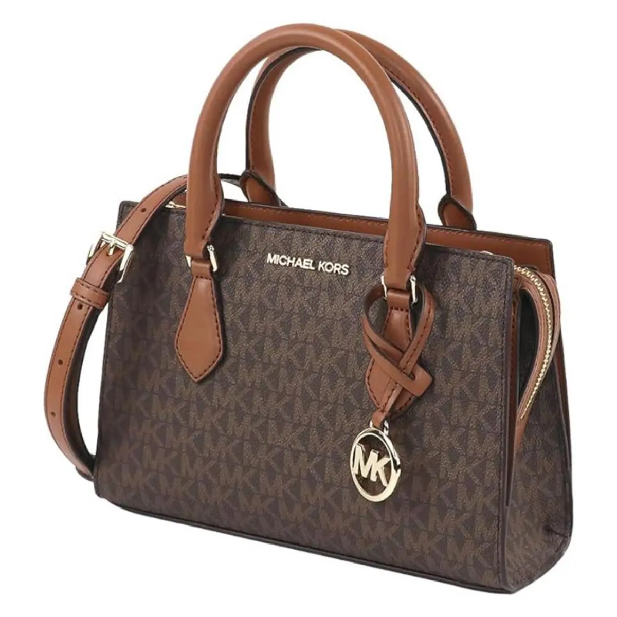 Michael Kors Sheila Small Saffiano Leather Satchel Brown 35S3G6HS5B-847