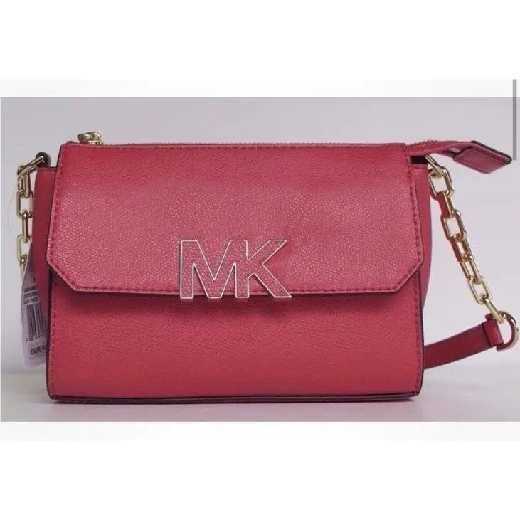 Michael Kors Florence Leather Crossbody Shoulder Bag Watermelon