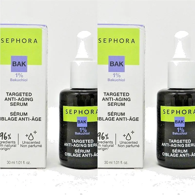 Bak 1% Bakuchiol Targeted Anti-aging Serum Full Size 1.01 fl oz Set of 2 by Sephora