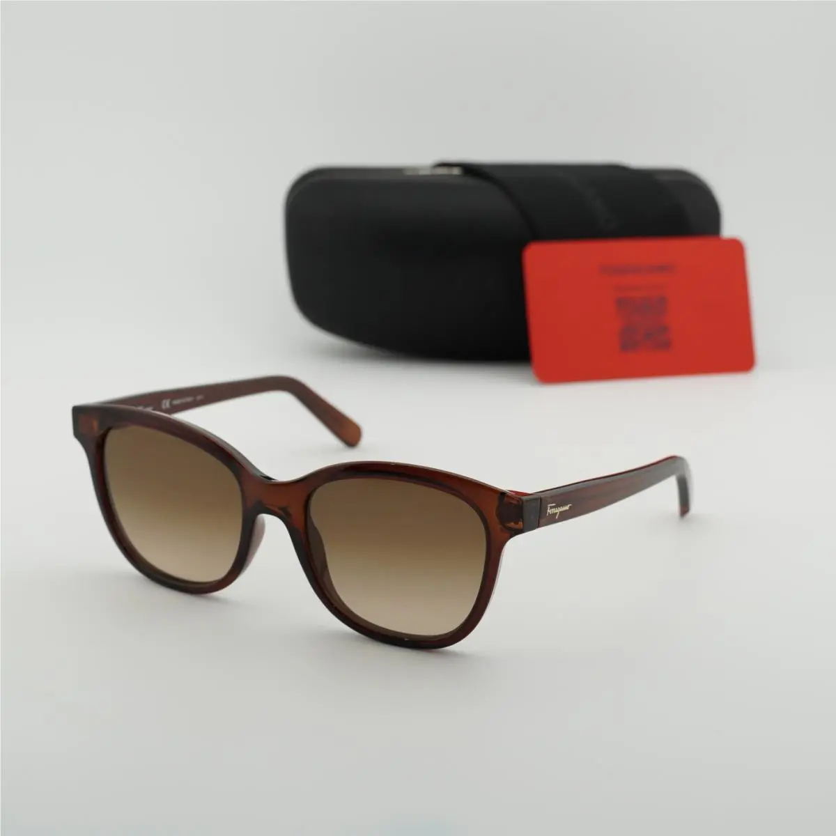 Salvatore Ferragamo SF834S 210 Transparent Brown/brown 55-18-140 Sunglasses