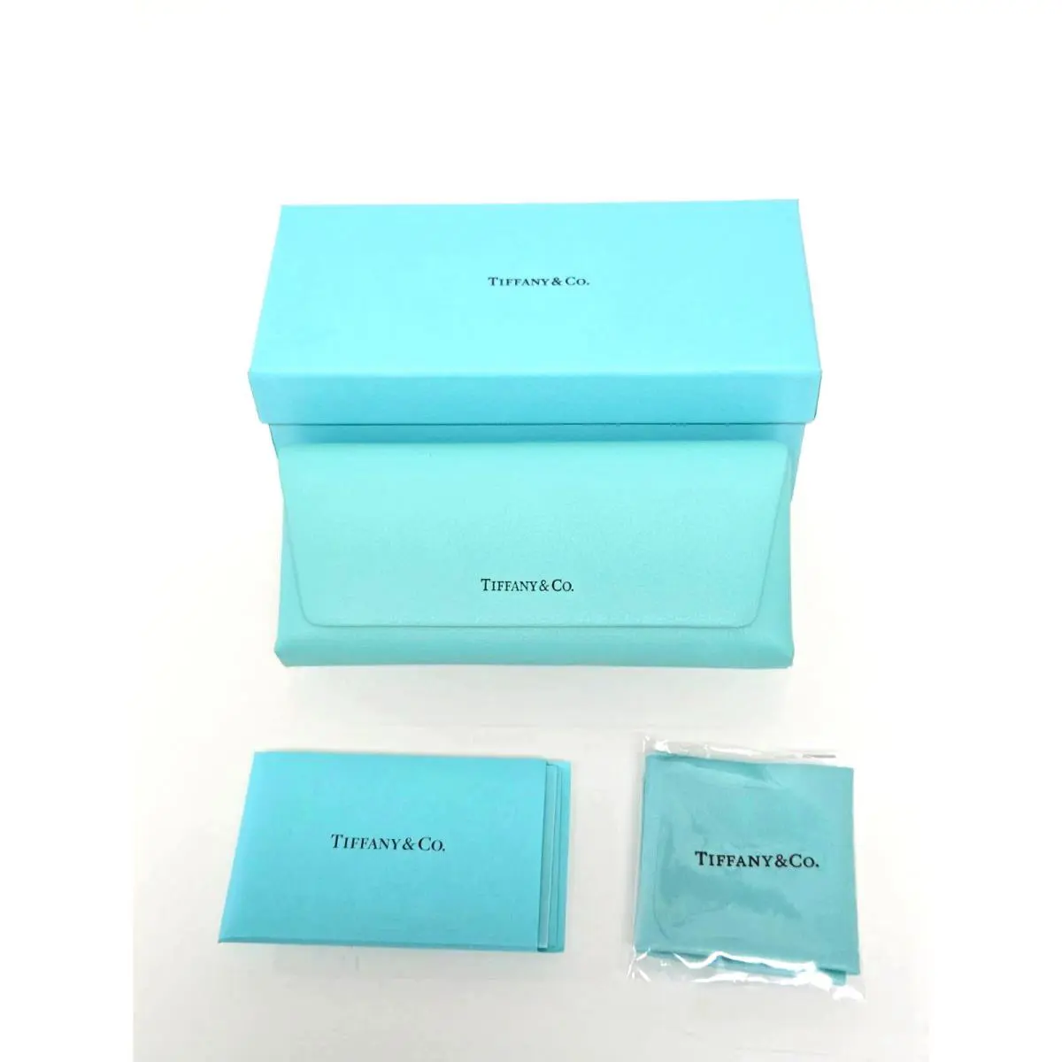 Authentic-tiffany Co Eyeglass-sunglass Leather Case with Cloth Book