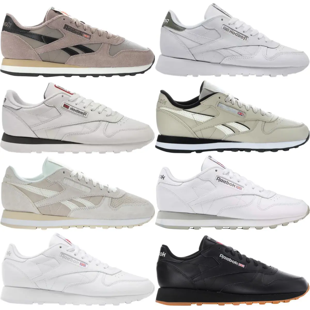 Reebok shoes - Reebok Classic Leather - Classic Leather - Chalk/Chalk/Grey 44