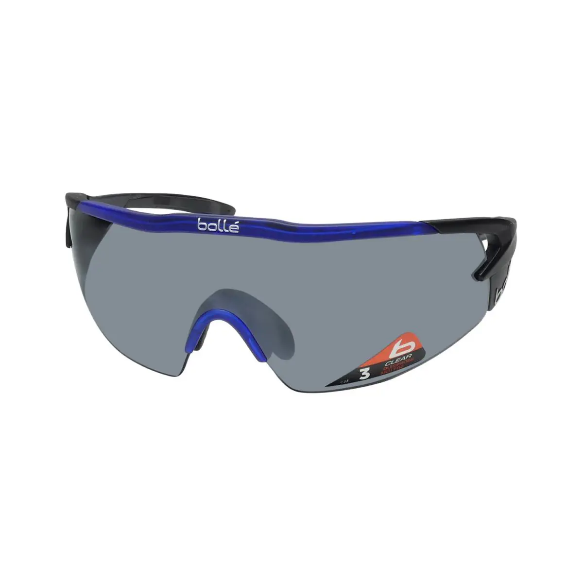 Aeromax Sunglasses For Skiing/winter/water Sports Durable Made IN Italy Matte Black / Blue Transparent by Bolle