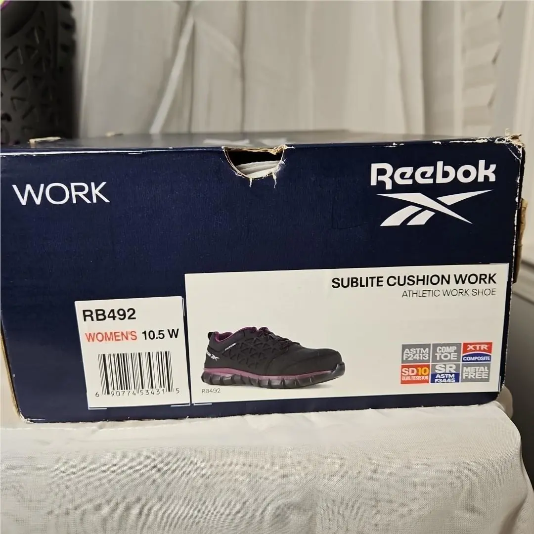 Reebok shoes - Sublite Cushion Work - Sublite Cushion Work - Black with Purple and Green accents 0