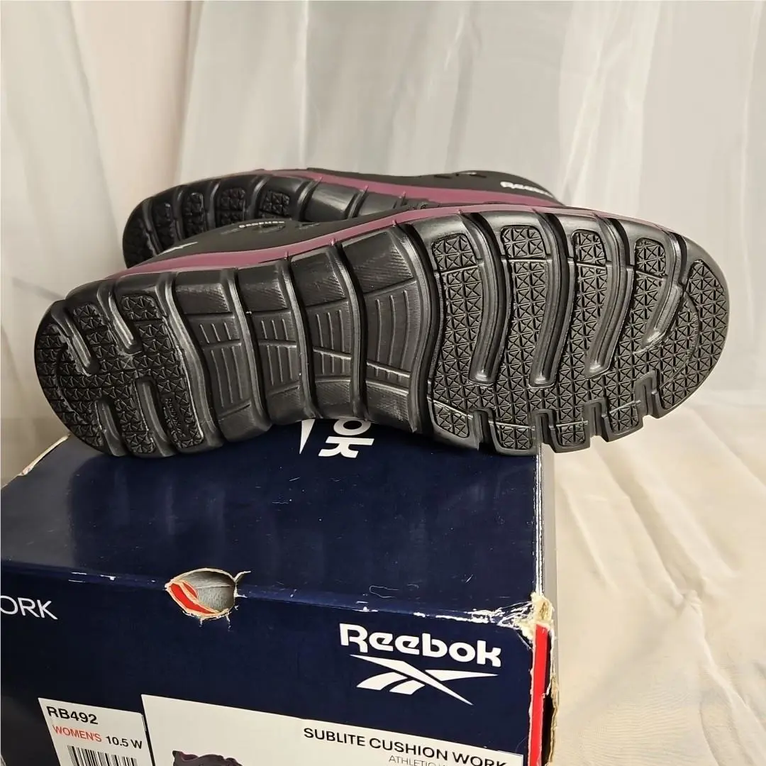 Reebok shoes - Sublite Cushion Work - Sublite Cushion Work - Black with Purple and Green accents 4