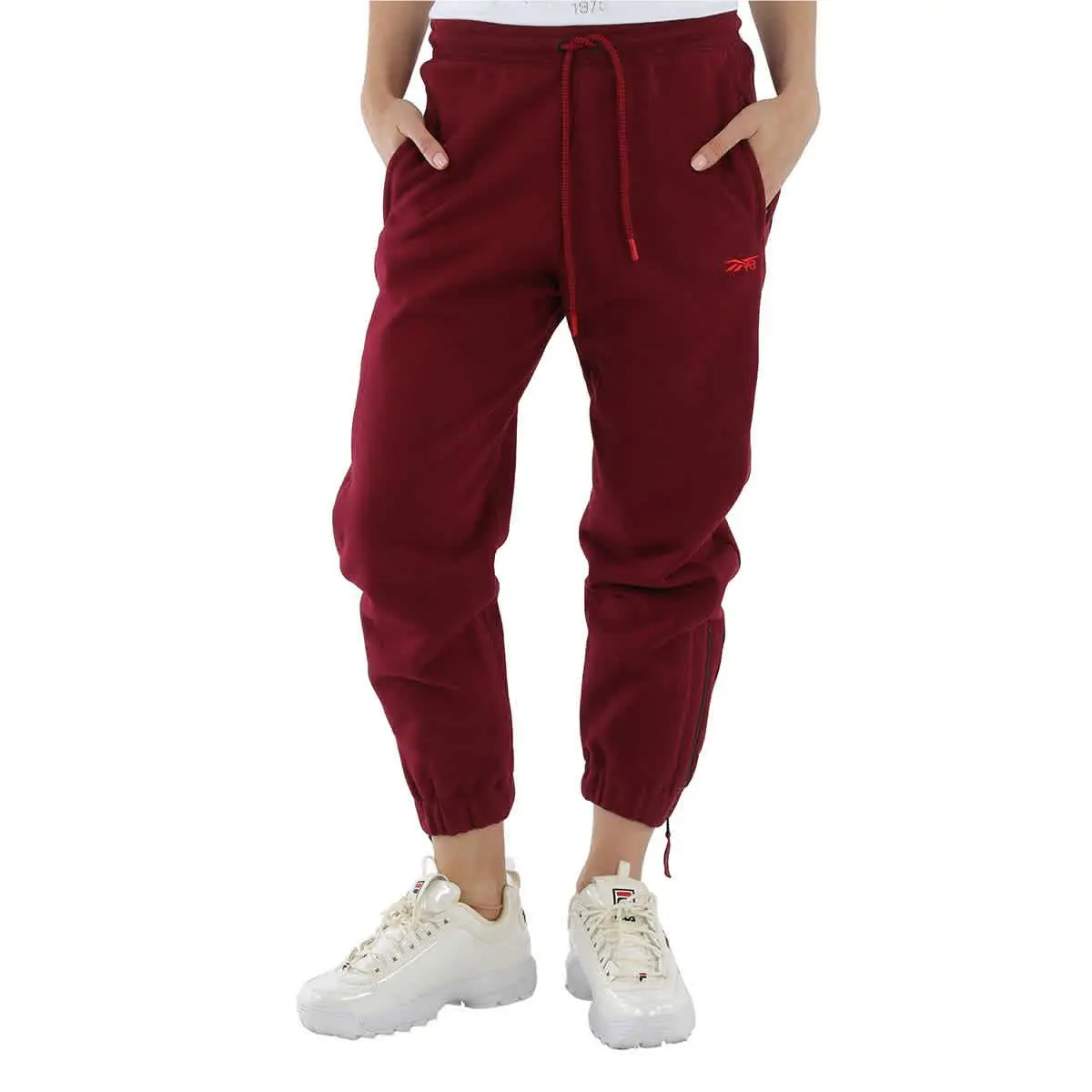 Reebok X Victoria Beckham Ladies Logo-embroidered Track Pants Brand Size