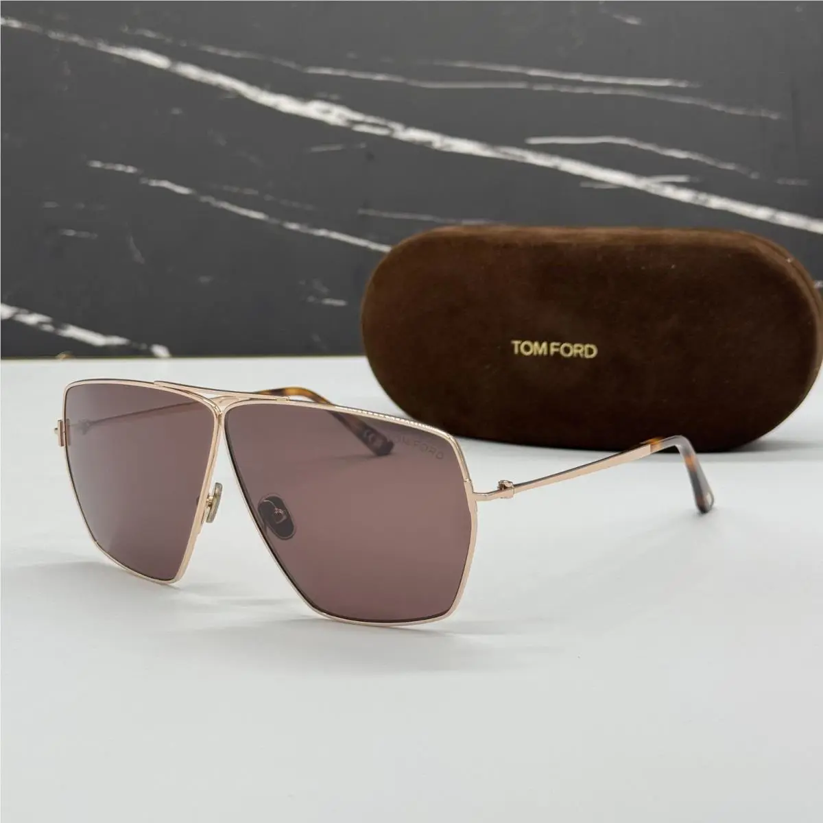 Tom Ford Stella TF1185 28E Gold Unisex Sunglasses FT1185 28E