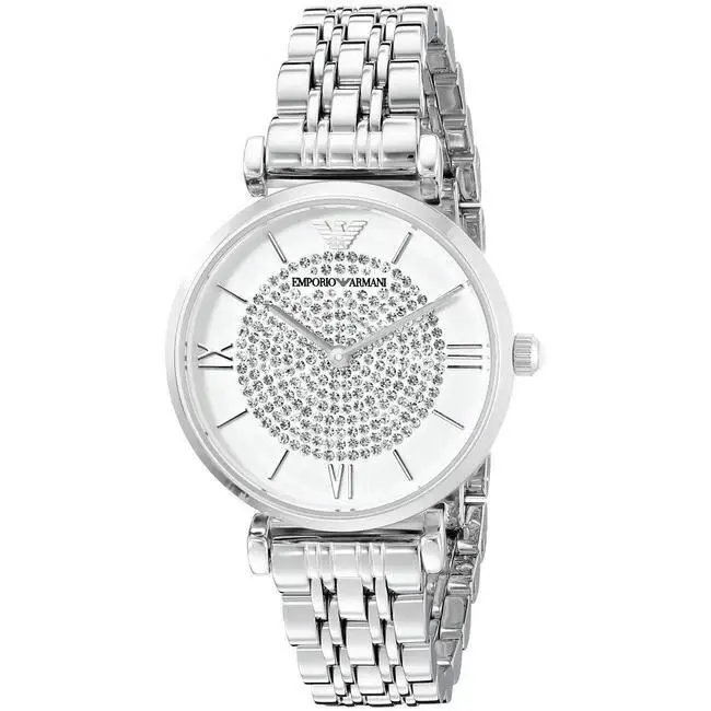 AR1925 Silver White Dial Stainless Steel Bracelet Women`s Watch by Emporio Armani
