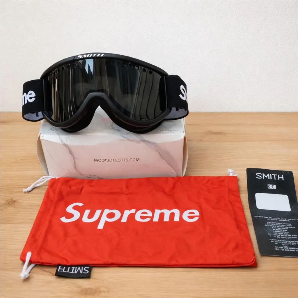 2026 Supreme Smith Black Off Road Goggles Ski Atv Motocross