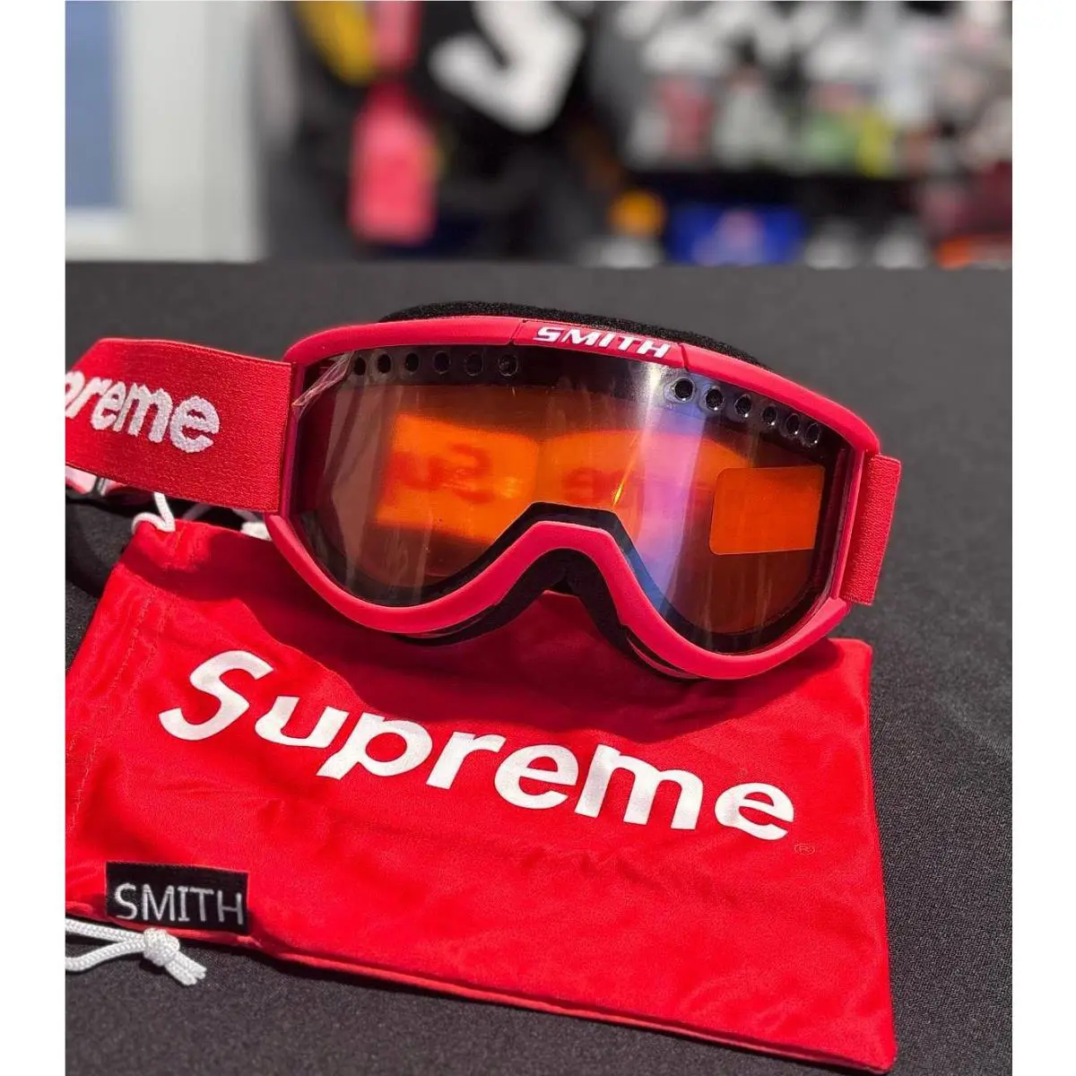 Supreme x Smith Red Goggles FW15 Ski Snowboard Off Road Atv - 2026