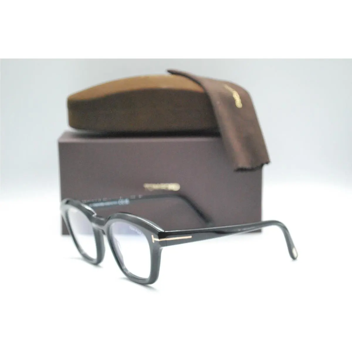 Tom Ford Tom TF 5961-B 001 Shiny Black Eyeglasses Frame 49-23