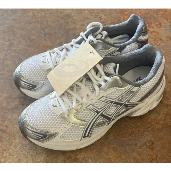 Asics Women`s Gel 1130 Running Shoes White Dusty Purple Silver Size 7