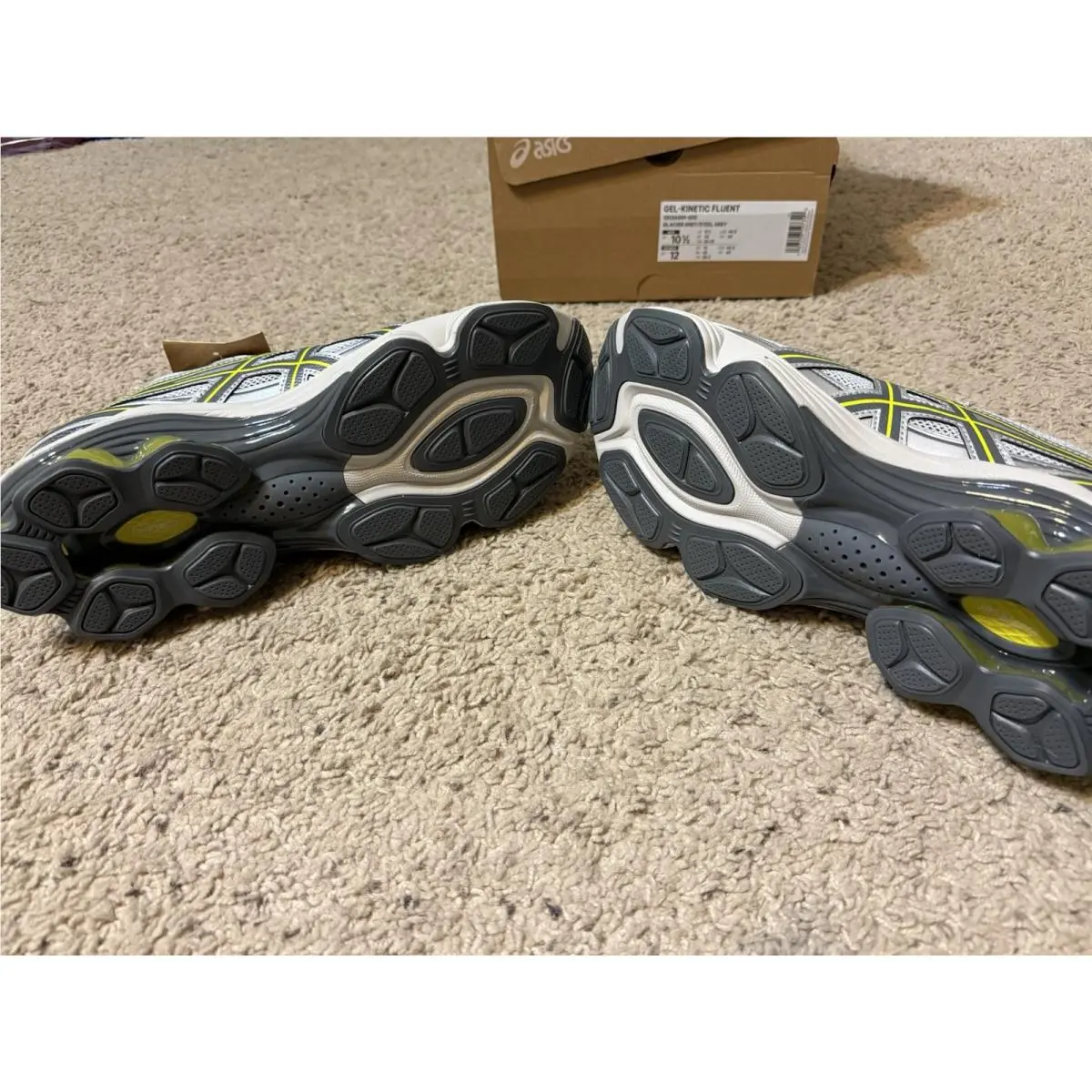 Asics shoes - ASICS Gel Kinetic Fluent - Gel Kinetic Fluent - 1203A591-101 - Silver, Manufacturer: White/White 4