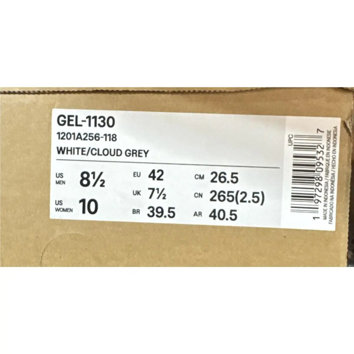 Asics shoes - ASICS Gel 1130 - Gel - 1201A256-118 - White 6